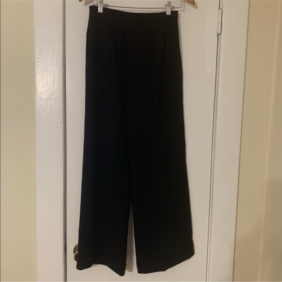 Ann Taylor Black Pinstripe Wide Leg Pants size 6 - Picture 7 of 7